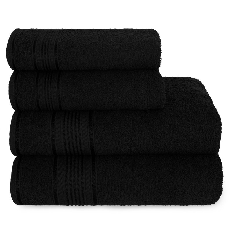 jogo de toalhas monarca 4pc preto appel