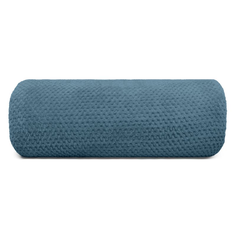 manta flannel pollo still azul