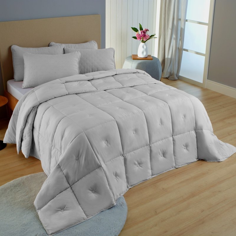 edredom diamond toque de plumas ambiente 2023 neblina quadrado