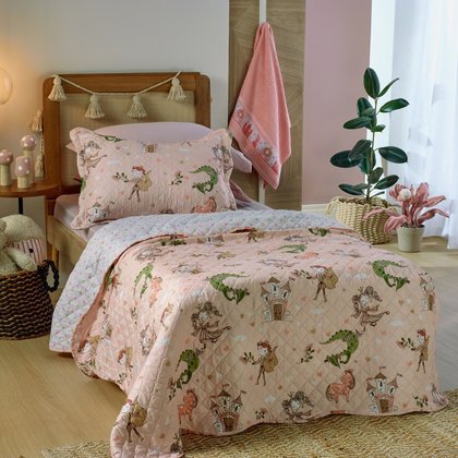 kit cobre leito casual kids princesa ambiente