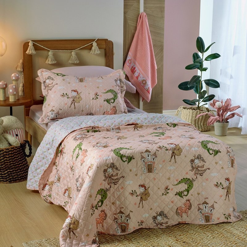 kit cobre leito casual kids princesa ambiente