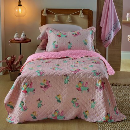 kit cobre leito casual kids unicornio ambiente