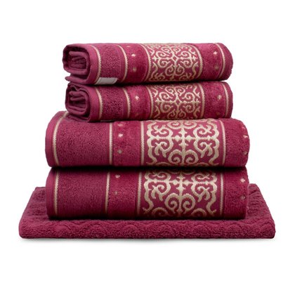 jogo de toalha la vie 5pc malbec