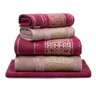 jogo de toalha la vie 5pc malbec e rosemisty