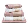 jogo de toalha la vie 5pc rosemisty e branco