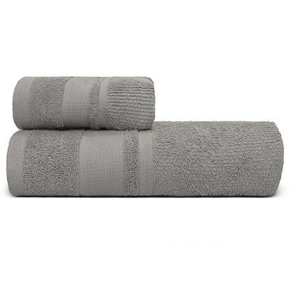 jogo de toalhas 2pc master cinza dove appel