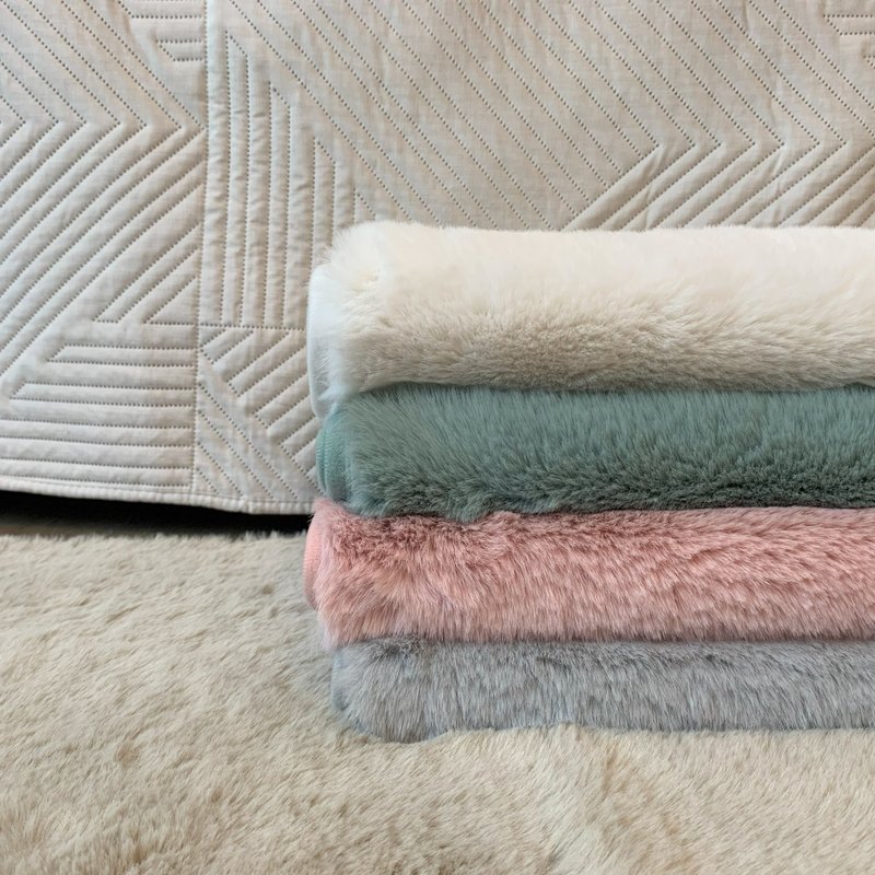 tapete fluffy pele de coelho todas as cores exceto azul