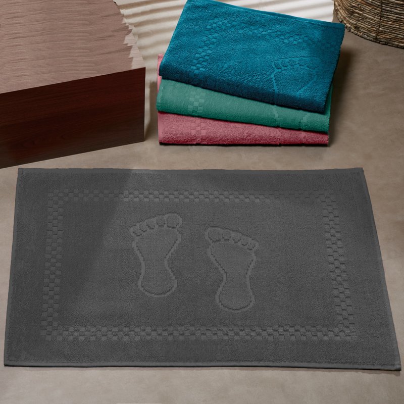 kit 4 toalhas de piso pezinho tapete de banheiro appel novas cores