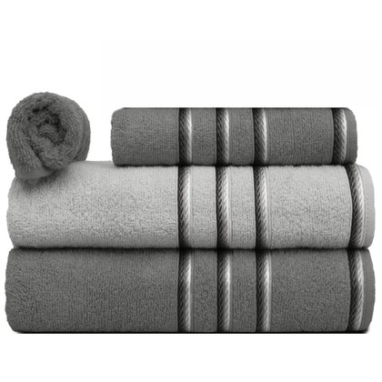 jogo de toalha classic 4pc cinza dove e cinza vapor