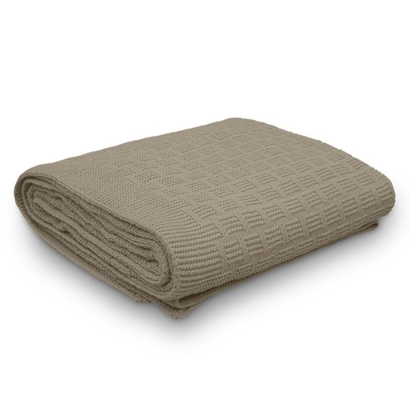 manta tricot golden amendoa