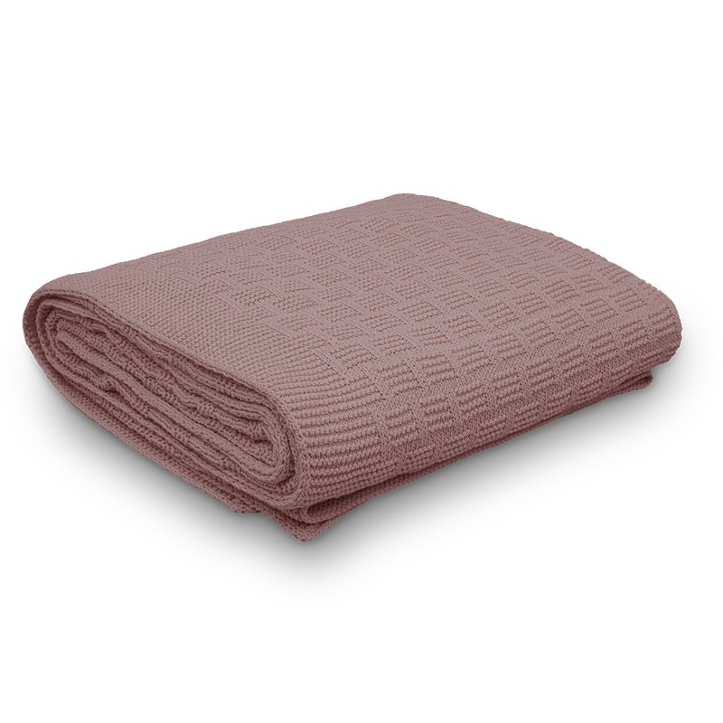 manta tricot golden still rosa mistico