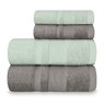 jogo de toalhas master 4 pecas cinza dove verde ice