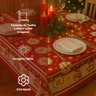toalha de mesa natalina vermelha 6lugares