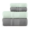 toalha master 4 pecas cinza dove verde ice