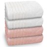 toalha golden still banho pilha 4 rosa e branco