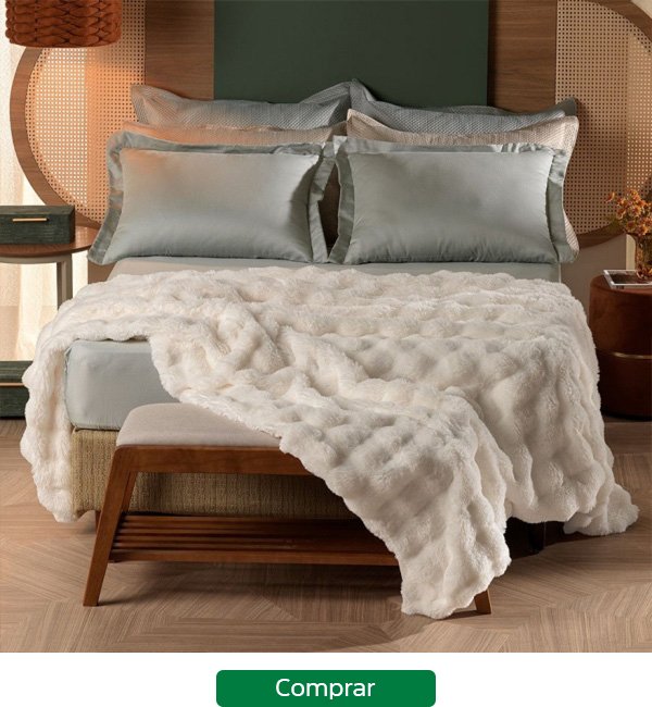 manta fluffy golden toque pele de coelho