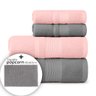 jogo toalha master 5 pecas cinza dove e rosa cravo mais tapate popcorn