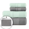 jogo toalha master 5 pecas cinza dove e verde ice mais tapate popcorn
