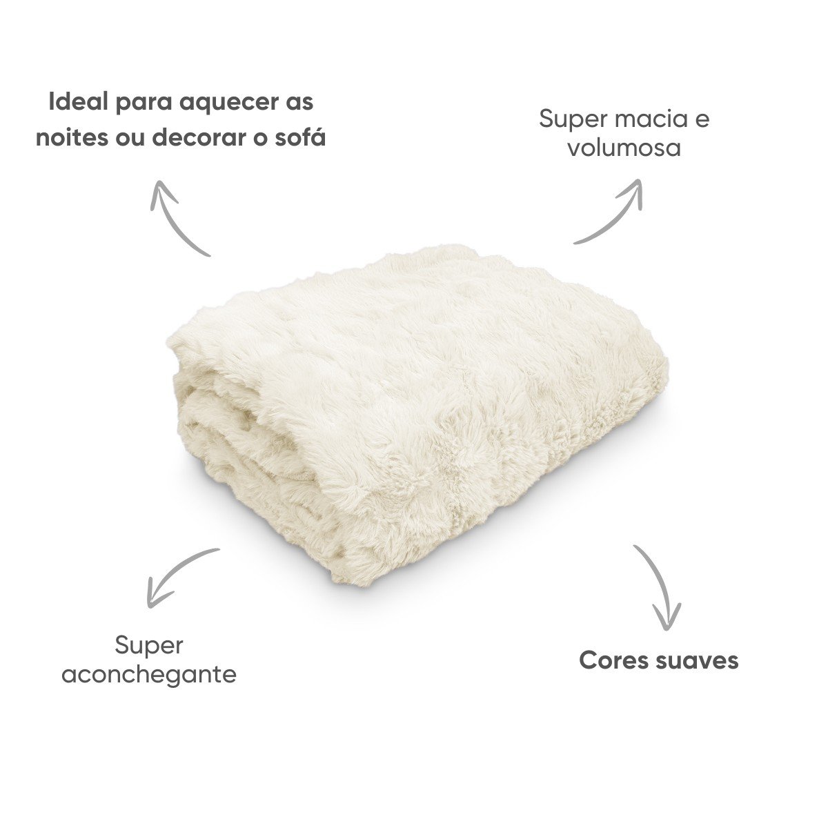Manta Blanket Fluffy Golden com Toque Pele de Coelho Appel