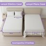 jogo lencol casal hotel 200 fios algodao 4 pecas branco 5