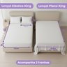 jogo lencol king hotel 200 fios algodao 4 pecas branco 5
