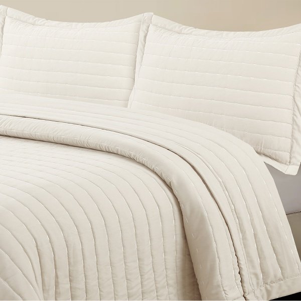 kit colcha bordada golden detalhe off white