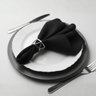 guardanapo de tecido para mesa posta preto