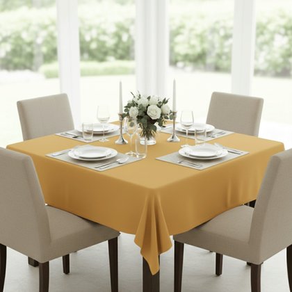 toalha de mesa quadrada 4 lugares quadrada mostarda
