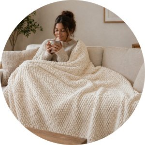 manta fleece microfibra off white casal queen circular